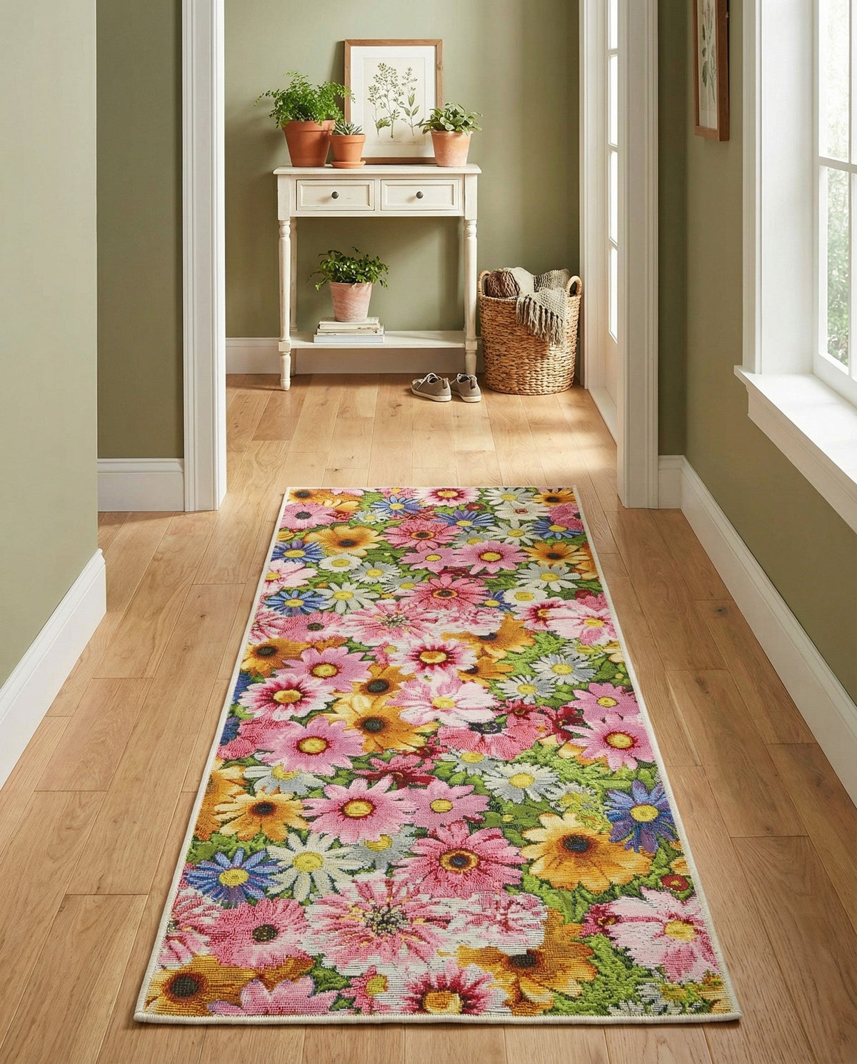 Seaside Blooms Collection Area Rug -  Marseilles Runner Multi  lifestyle 101