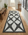 Urban Terrace Collection Area Rug -  Hudson Runner Black and White  lifestyle 18