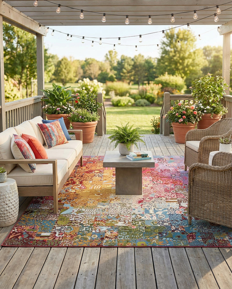 Urban Terrace Collection Area Rug -  Terrace Rectangle Multi  lifestyle 4