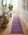Marrakech Lattice Collection Area Rug - Medina (Violet) Runner Violet  lifestyle 25