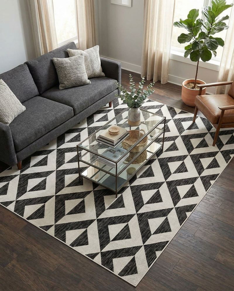Urban Oasis Rugs Collection Area Rug -  Highrise (Charcoal Gray) Rectangle Charcoal Gray  lifestyle 31