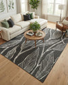 Seaside Blooms Collection Area Rug -  Evergreen (Ivory Charcoal) Rectangle Ivory Charcoal  lifestyle 19