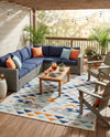 Bahama Breeze Outdoor Collection Area Rug -  Andros Rectangle Gray  lifestyle 18
