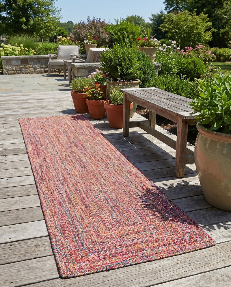 Sustainable Strands Indoor-Outdoor Oasis Collection Area Rug -  Sandbar (Multi) Runner Multi  lifestyle 47