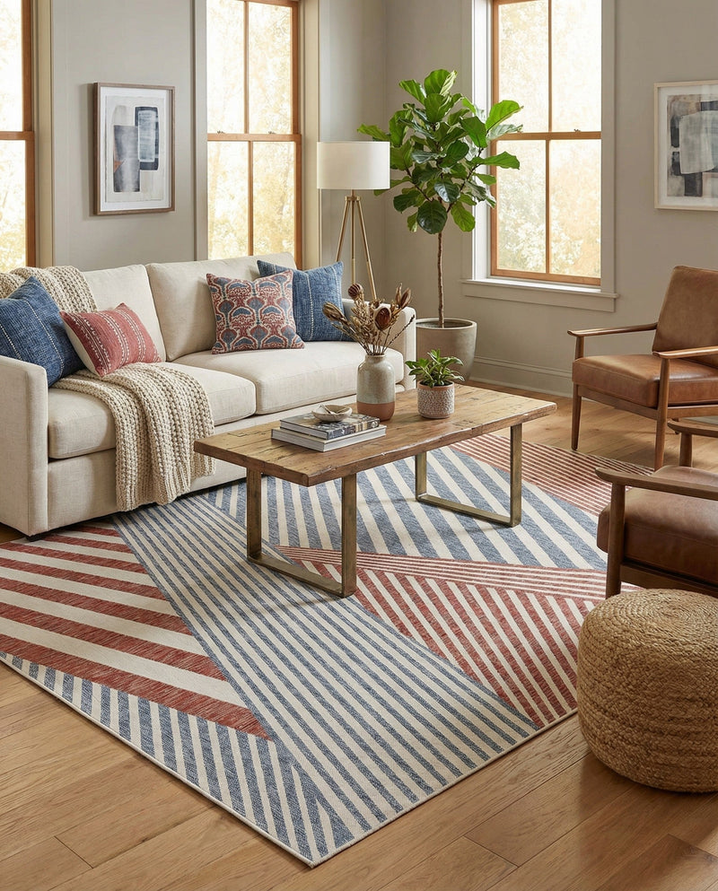 Urban Oasis Rugs Collection Area Rug -  Boardwalk Rectangle Blue  lifestyle 33