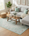 Savannah Series Collection Area Rug - Charleston (Mint) Rectangle Mint  lifestyle 3