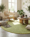Urban Oasis Rugs Collection Area Rug -  Rooftop (Yellow and Aqua) Round Yellow and Aqua  lifestyle 61