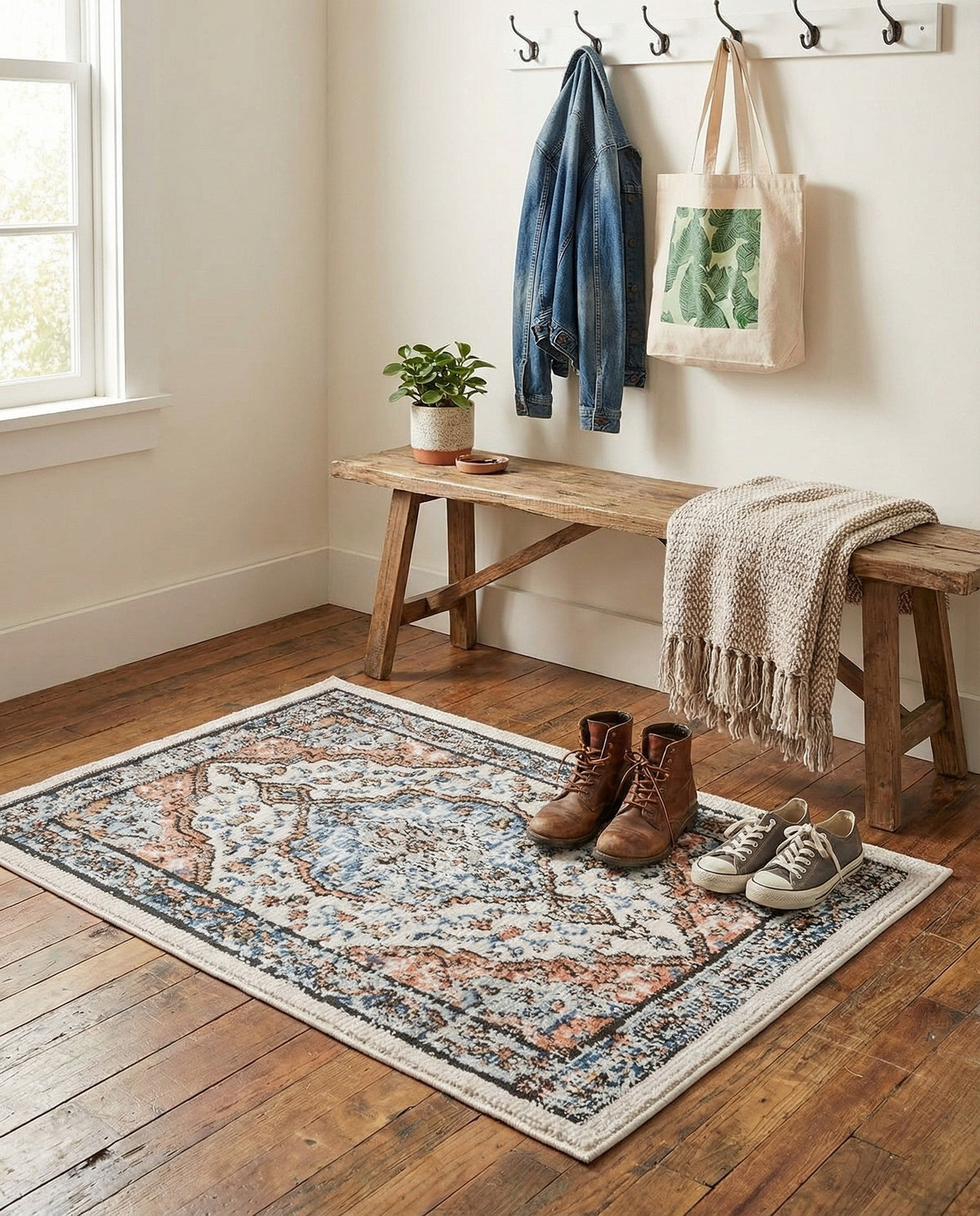 Mykonos Manor Collection Area Rug - Delos Rectangle Ivory  lifestyle 10