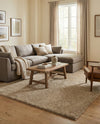 Cozy Comfort Shag Collection Area Rug - Haven (Khaki) Rectangle Khaki  lifestyle 5