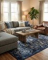 Horizon Collection Area Rug -  Zenith Rectangle Blue  lifestyle 49