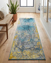 Urban Terrace Collection Area Rug -  Lanai Runner Gradient Blue  lifestyle 64