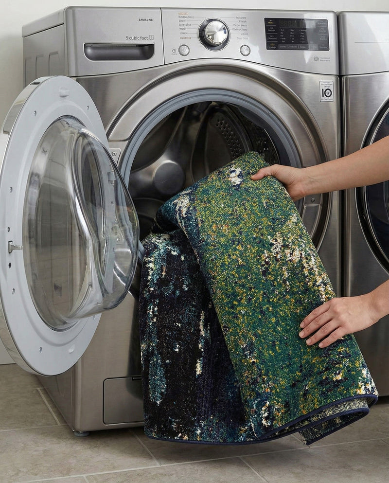 Marrakesh Elegance Collection Area Rug -  Figuig Rectangle Navy Blue  lifestyle 3