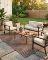 Urban Terrace Collection Area Rug -  Chelsea (Brown) Rectangle Brown  lifestyle 3