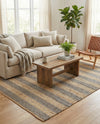 Woven Seaside Jute Collection Area Rug - Nantucket Rectangle Gray Ivory  lifestyle 46