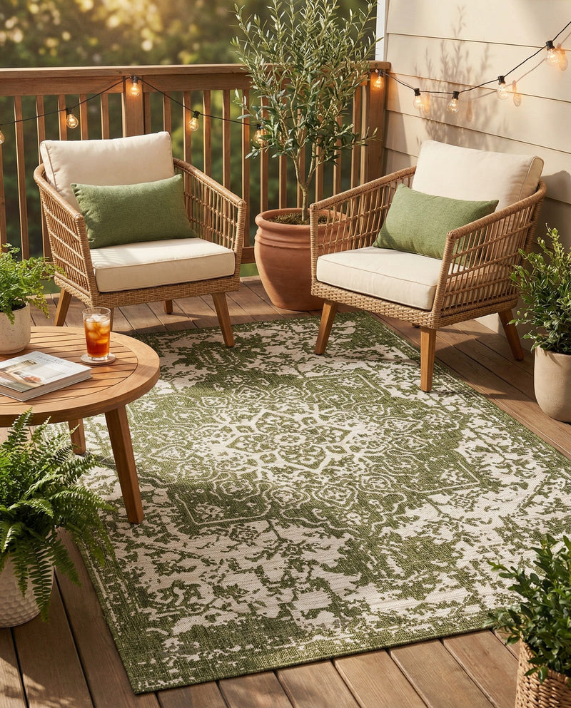 Urban Oasis Rugs Collection Area Rug -  Penthouse (Green) Rectangle Green  lifestyle 11
