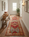 Patio Heritage Collection Area Rug -  Arbor Runner Red Green Blue  lifestyle 68