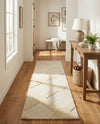 Trellis Wool Collection Area Rug - Vineyard Runner Ivory  lifestyle 25