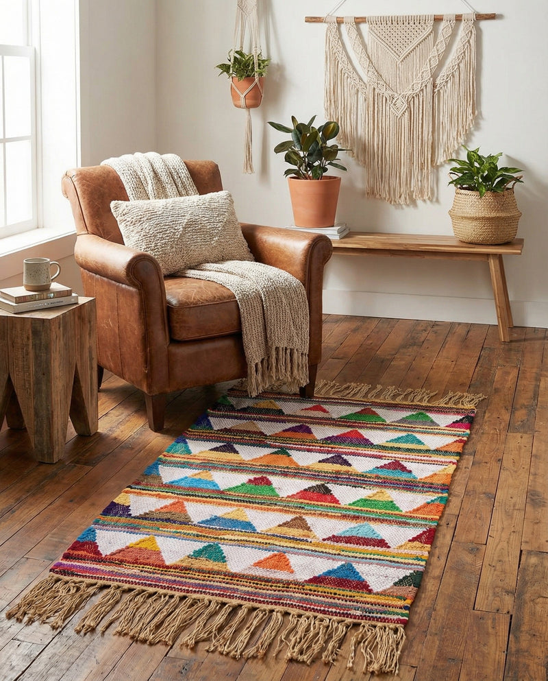 Tulum Trellis Collection Area Rug - Mysore Rectangle Multi  lifestyle 16