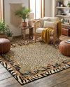 Savannah Sojourn Collection Area Rug -  Moremi Square Cream  lifestyle 67