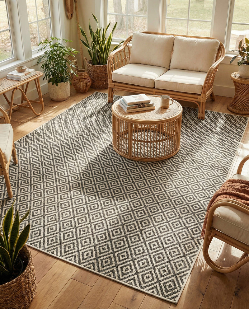 Urban Oasis Rugs Collection Area Rug -  Rooftop (Charcoal Gray) Rectangle Charcoal Gray  lifestyle 39