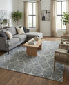 Garden Maze Retreat Collection Area Rug -  Greenbower Rectangle Gray  lifestyle 14