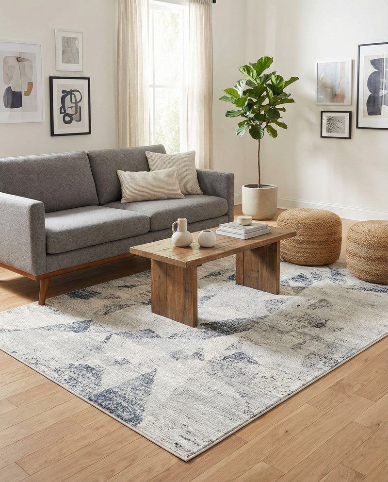 Aegean Elegance Collection Area Rug -  Crete Rectangle Gray  lifestyle 12