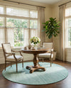 Berkshire Estate Collection Area Rug - Windsor (Green) Round Green  lifestyle 54