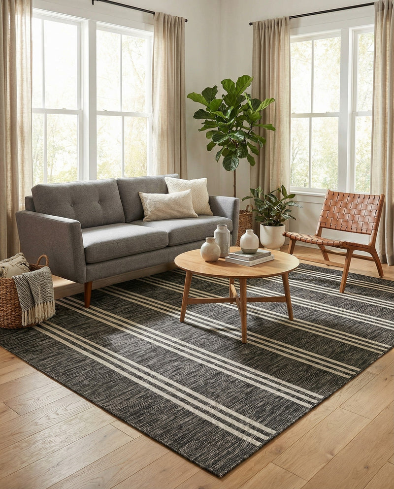 Urban Oasis Rugs Collection Area Rug -  District (Charcoal) Rectangle Charcoal  lifestyle 9