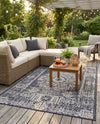 Patio Heritage Collection Area Rug - Savannah (Charcoal Gray) Rectangle Charcoal Gray  lifestyle 9