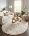 Andes Summit Collection Area Rug -  Pichincha Oval Snow White  lifestyle 68