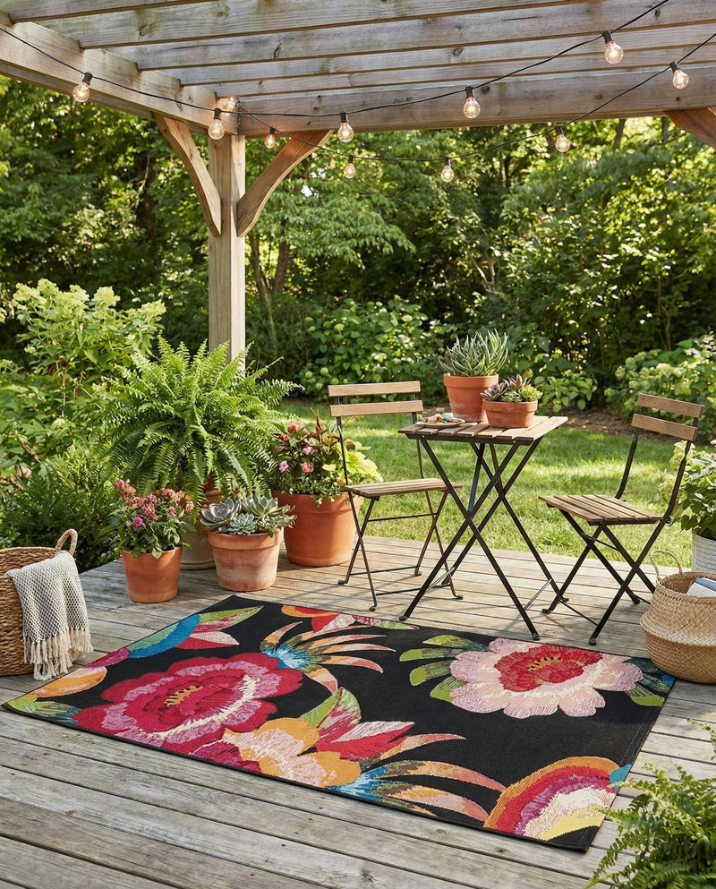Seaside Blooms Collection Area Rug -  Versailles Rectangle Multi  lifestyle 42