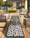 Urban Terrace Collection Area Rug -  Mercer Runner Black and White  lifestyle 55
