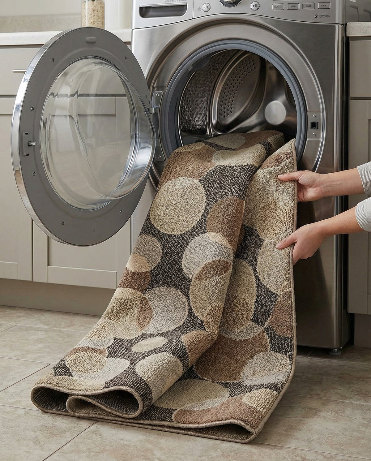 Chromatic Oasis Collection Area Rug -  Zephyr Runner Gray  lifestyle 124