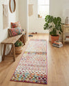 Mediterranean Lattice Collection Area Rug -  Casablanca (Ivory Multi) Runner Ivory Multi  lifestyle 77