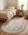 Beverly Grove Collection Area Rug -  Fairfax (Rose) Oval Rose  lifestyle 66