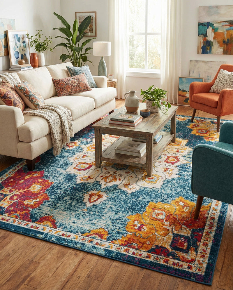 Beverly Grove Collection Area Rug - Melrose (Multi) Rectangle Multi  lifestyle 4