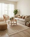 Seaside Stripes Collection Area Rug - Cabana (Taupe) Rectangle Taupe  lifestyle 32