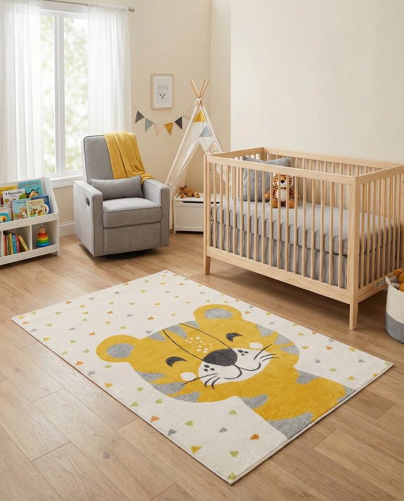 Wonder Tykes Collection Area Rug -  Rainbow Rectangle Ivory  lifestyle 11