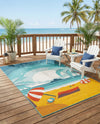 Seaside Haven Rugs Collection Area Rug -  Dockside Rectangle Multi  lifestyle 14