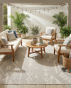 Desert Nomad Terrace Collection Area Rug - Sahara (Gray) Rectangle Gray  lifestyle 4