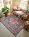 Zahara Oasis Collection Area Rug -  Fez Square Blue  lifestyle 57