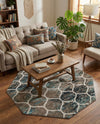 Trellis Mosaic Collection Area Rug -  Pergolatown (Blue Multi) Octagon Blue Multi  lifestyle 42