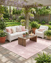 Garden Lattice Charm Collection Area Rug - Arbor (Pink) Rectangle Pink  lifestyle 17