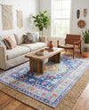 Heritage Elegance Collection Area Rug -  Taj Rectangle Blue  lifestyle 14