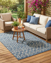Savannah Pergola Collection Area Rug -  Pergola (Blue) Rectangle Blue  lifestyle 25