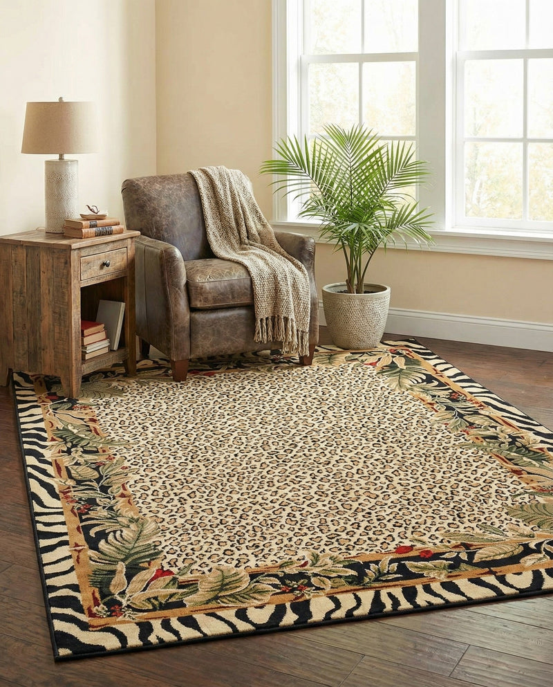 Savannah Sojourn Collection Area Rug -  Moremi Rectangle Cream  lifestyle 11
