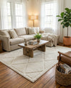 Trellis Haven Collection Area Rug - Havenwood Rectangle Ivory  lifestyle 10