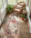 Patio Heritage Collection Area Rug -  Meadow Runner Multi  lifestyle 58