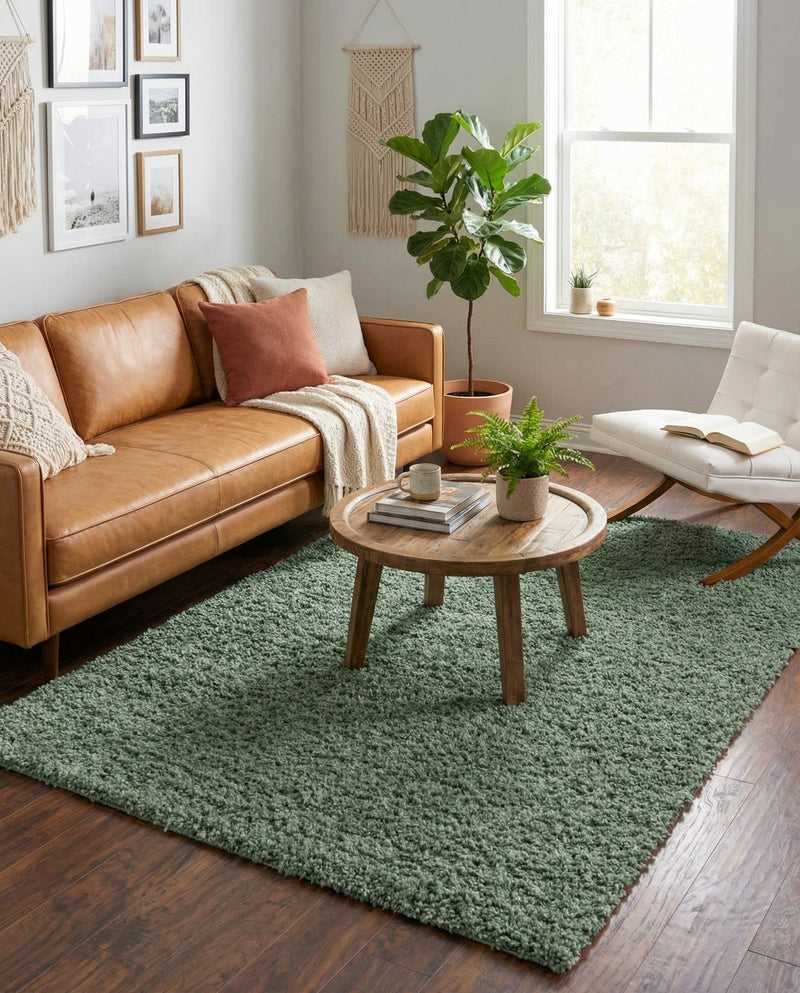 Alpine Plush Collection Area Rug -  Cortina (Sage) Rectangle Sage  lifestyle 4
