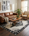 Heritage Elegance Collection Area Rug -  Winterthur (Black and White) Rectangle Black and White  lifestyle 10